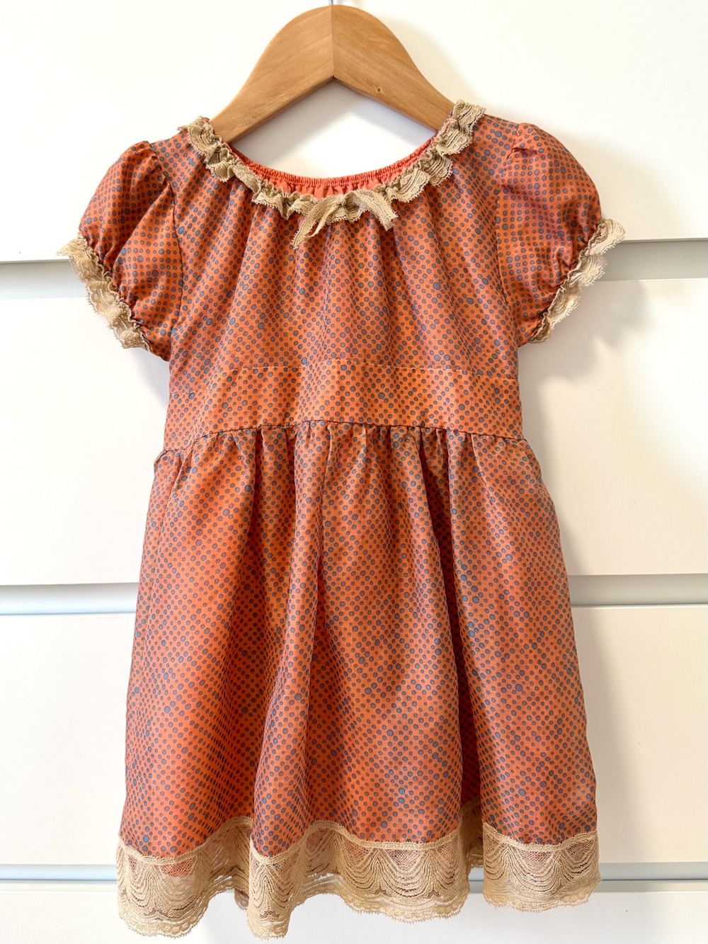 Vintage Very Rare 100% Silk TOCCA Dress with Lace Trim - Size: 3T - Never Worn!